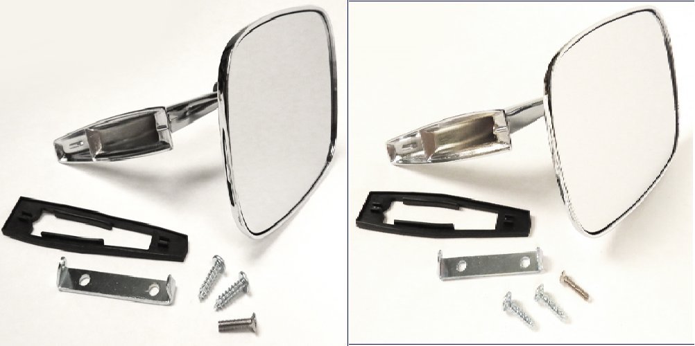 Outside Rear View Mirror LH + RH Non-Remote (with MOUNTING KIT) 69 CHEVELLE/69-72 EL CAMINO/71-72 SPRINT/69-72 WAGON/68-69 CAMARO/68 Firebird, 69-70 Impala, 69-72 NOVA