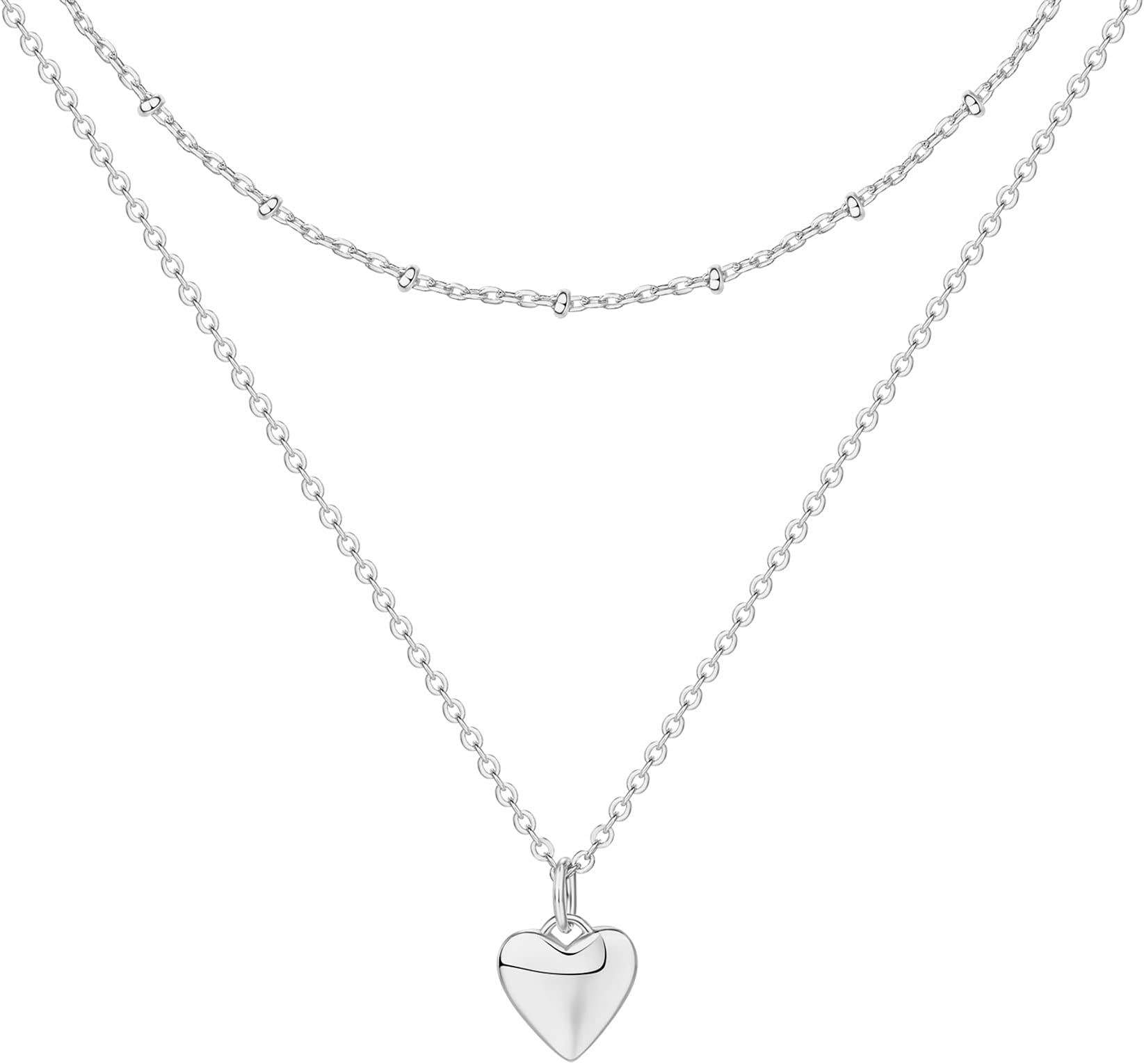 PAVOI 14K Gold Plated Layering Necklaces | Stylish Minimalist Design Pendant Necklaces | Butterfly, Heart, Lock, Evil Eye, Coin, Lightning Bolt, Circle, Cross Pendants for Women - Valentines Day Trendy Jewelry