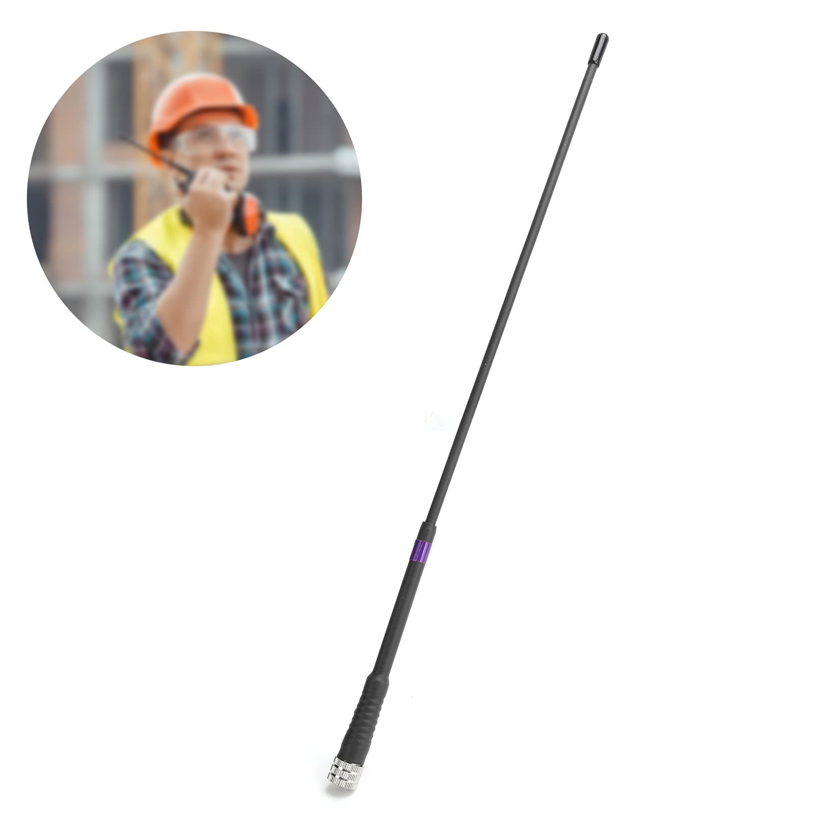 ciciglow Antena de Mano, 136-174 MHz Antena Suave de Alta Ganancia Ligera para GPS Astro 430320900220 / Alpha 50100,15.0 Pulgadas(Negro)