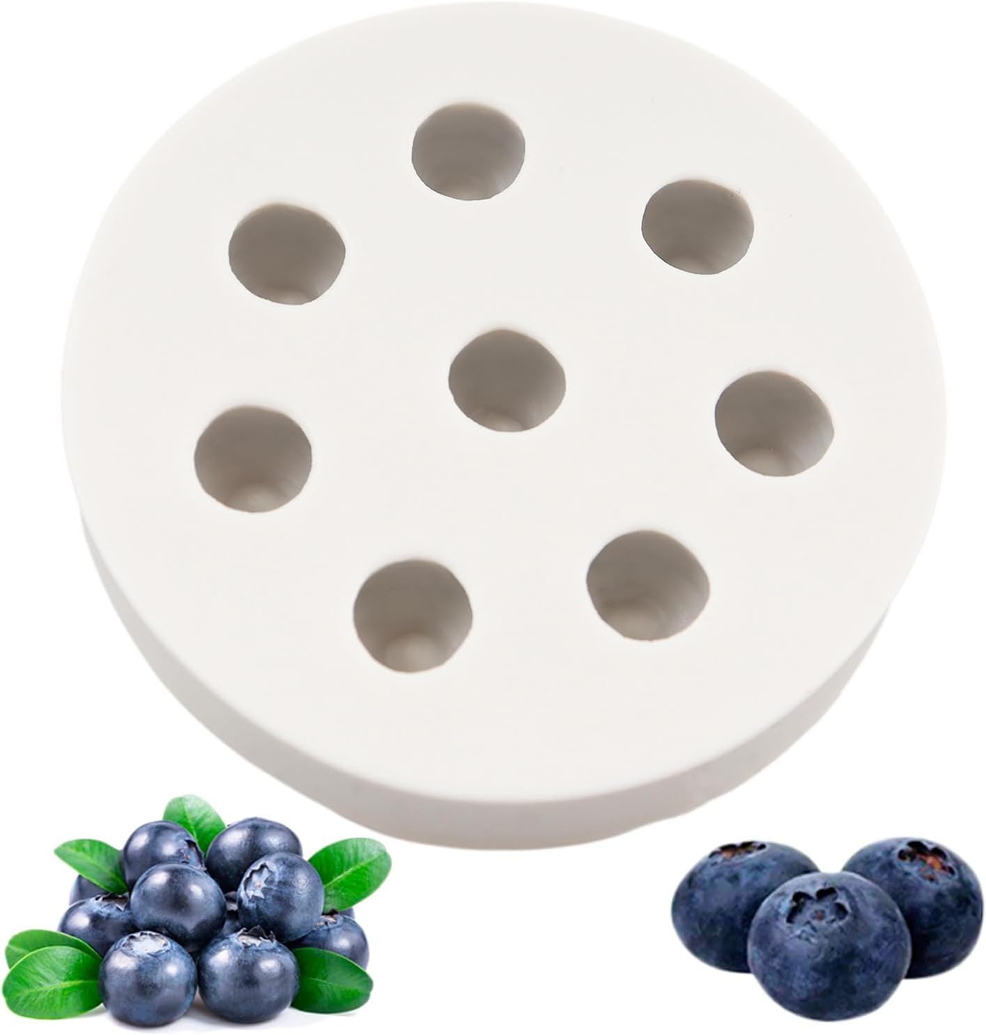 Skytail 8-Cavity Store Fruit Blueberry Fondant Mould Berries Candle Silicone Mold Sugarpaste Mould Chocolate Jelly Candy Resin Mould Cake Decorating Cupcake Decoration Tool Wax Melts Molds ice Cube-image-33