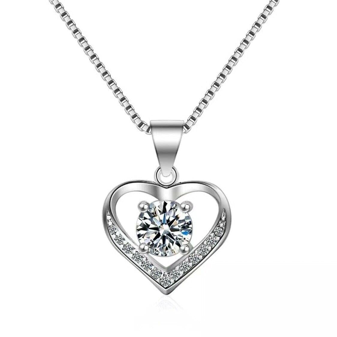 See full amazon price history chart for Bling Queen Womens Silver Plated Love Heart Cubic Zirconia Pendant Necklace, Zirconia Inlaid Cable Chain Necklace, Clavicle Chain For Women Trendy, Fancy Chains With Heart Pendant(Silver) Bling Queen Womens Silver Plated Love Heart Cubic Zirconia Pendant Necklace, Zirconia Inlaid Cable Chain Necklace, Clavicle Chain For Women Trendy, Fancy Chains With Heart Pendant(Silver) (B09M6LVPJQ) Amazon Price History, Amazon Price Tracker