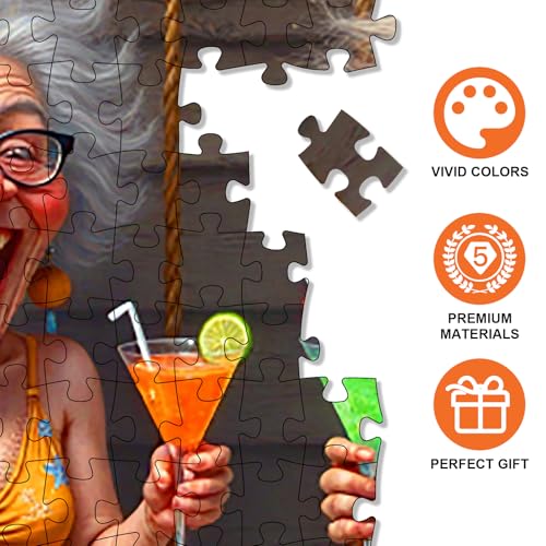 Puzzle de 500 piezas Happy Grandma para adultos, Rompecabezas de papel para la familia, desafío cerebral, regalo ideal para vacaciones y ocasiones especiales miniatura 5
