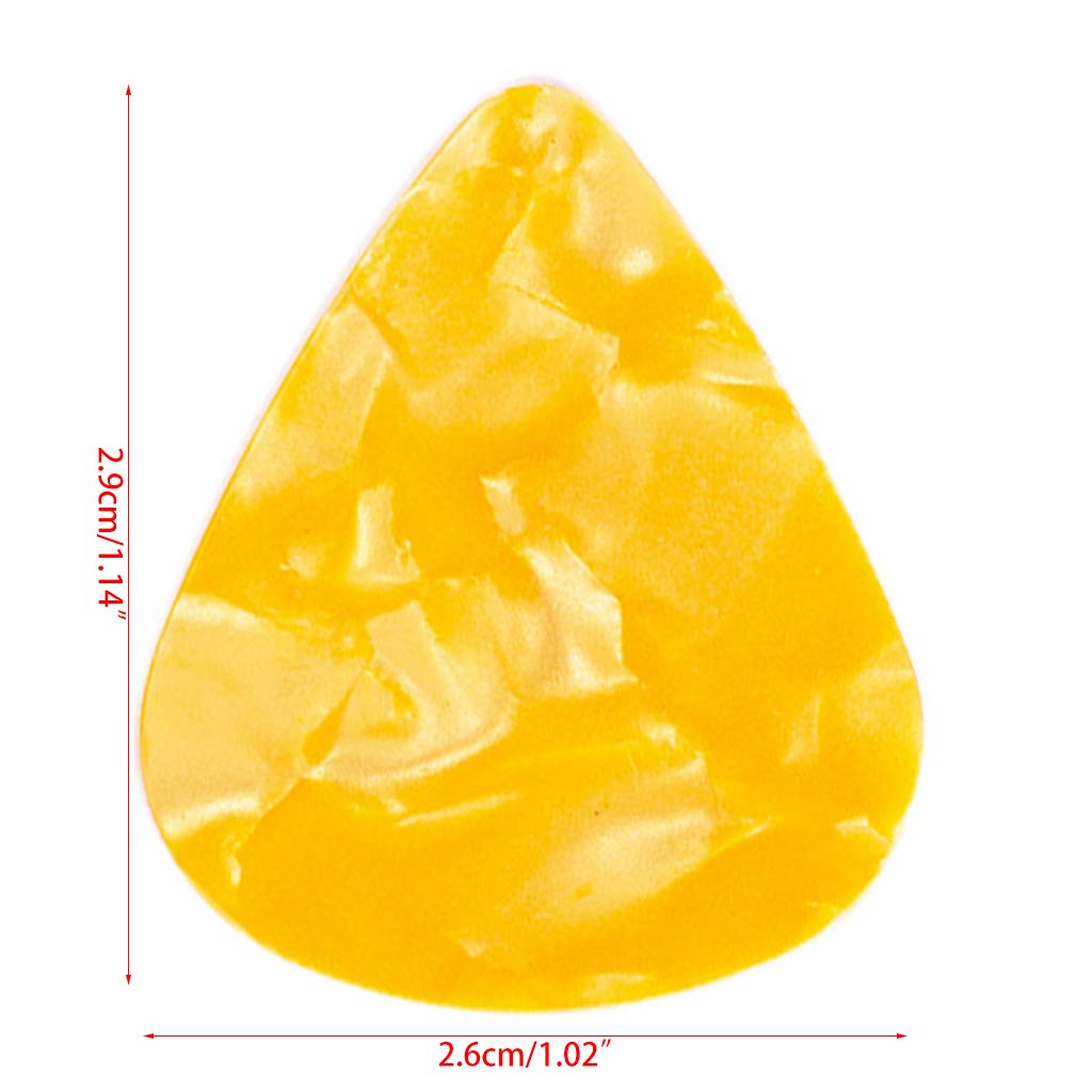 50 Médiators Guitare Colorés - 3 épaisseurs 0,46mm 0,71mm 0,96mm - Pour Basse Et Guitares électriques