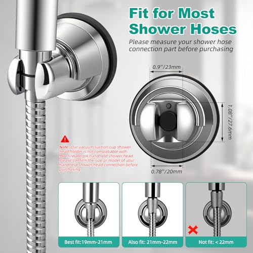 image for Hibbent Vacuum Suction Cup Shower Head Holder, Removable Shower Wand B