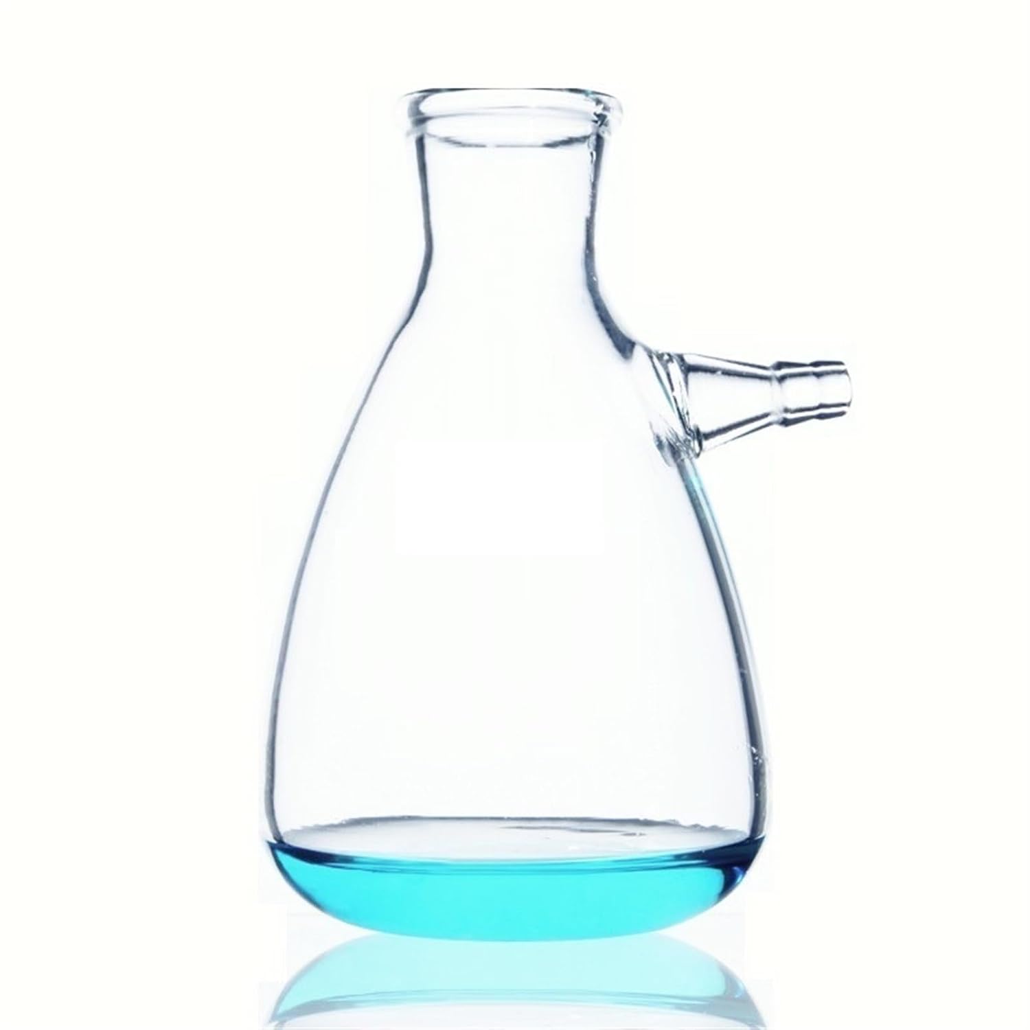 2500mL Glass Filter Flask with Side-Arm, Smooth Inner Wall, 56mm Top Caliber, 11mm Filter Caliber, Clear, Round Bottom, Lab Glassware