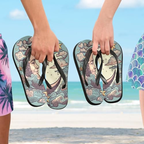 STAYTOP Moon and Stars Flip Flops Sandals of Men's & Women's,Sandals Beach Slippers Shower Slides4