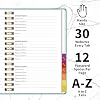 Password Book with Alphabetical Tabs, Password Keeper Book for Seniors, 5.8 X 8.2 Medium Size Password Notebook, Spiral Hardcover Password Journal Logbook for Website Logins, Green