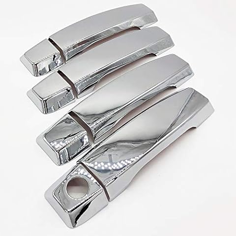 S SIZVER Chrome Door Handle Cover Overlays Compatible with 2004-2015 Titan 4DR Crew Cab *Not Replacement* Cover