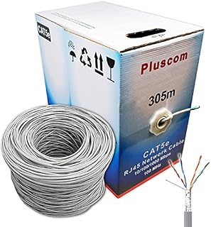 I-CHOOSE LIMITED 305m Metre Cat5e AWG24 Ethernet LAN FTP Roll Bulk CCA Cable / 1000ft Networking/Grey