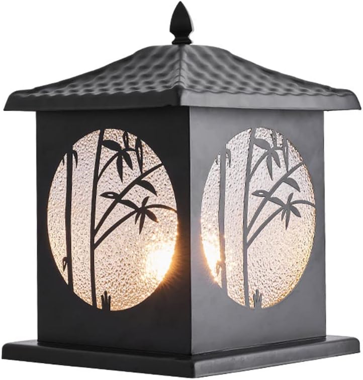 Outdoor Waterproof Floor Lamp Modern Outdoor Yard Entrance Column Lights E26 with Pillar Mount Base, Industrial Outdoor Lighting Fixtures for Lawn Lights