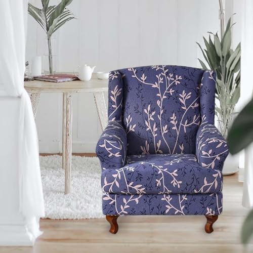Housse de fauteuil extensible violette lavable meuble moderne
