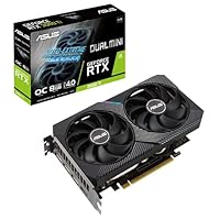 ASUS Dual GeForce RTX3060 TI Mini 8G V2 OC Edition Gaming Grafikkarte (Lite Hash Rate (LHR), Nvidia Ampere, PCIe 4.0, 8GB DDR6 Speicher, 2x HDMI 1.2, 3x DisplayPort 1.4a, DUAL-RTX3060TI-O8G-Mini-V2)