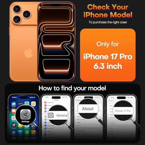 Image of ClearShield Transparent Back Cover for iPhone 17 Pro with Camera Protection, Hybrid PC & TPU Shockproof Design, 360 Degree Protection Crystal Clear Case, Anti-Scratch Armor Mobile Phone Cover