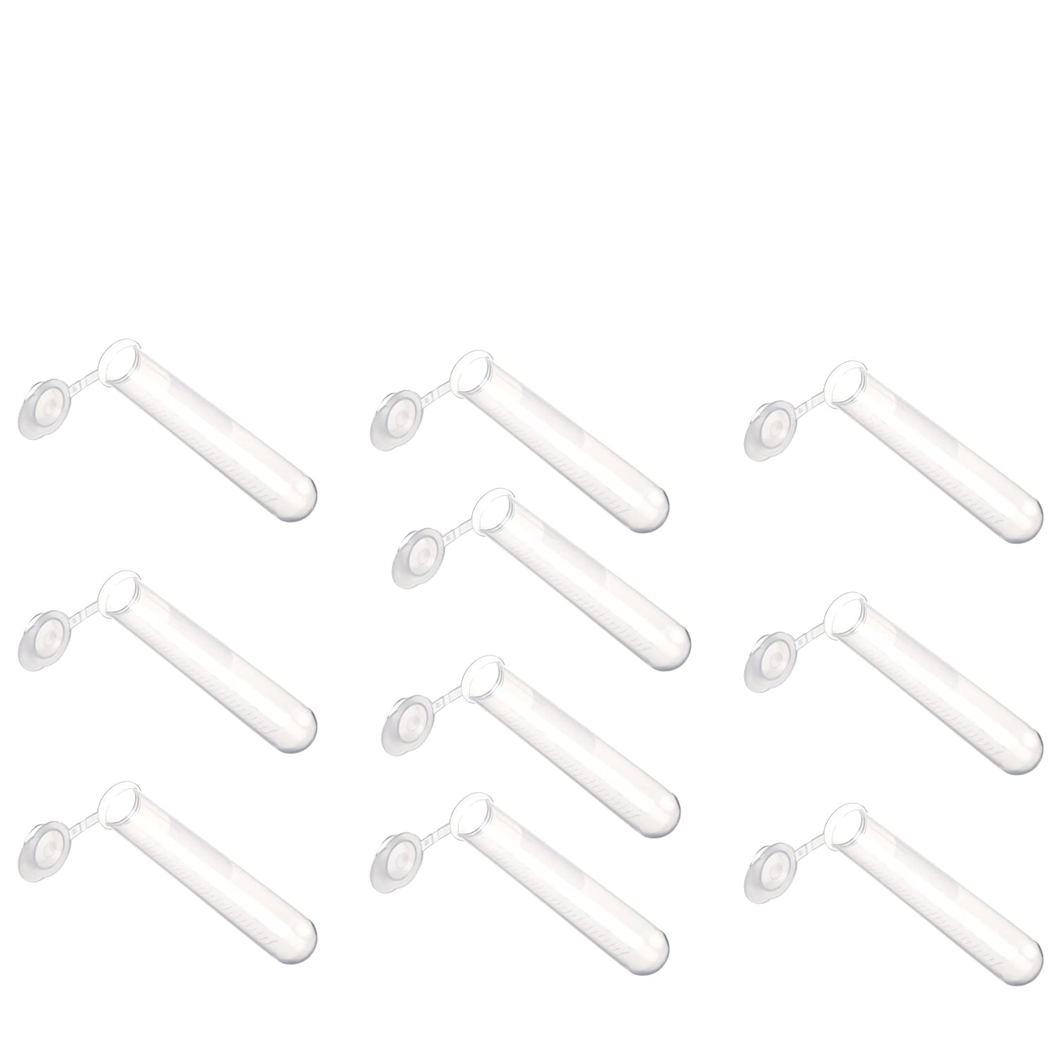 Othmro 100Pcs 15ml Plastic Lab Centrifuge Tubes 4.25inch×4.01inch Vial Test Tube Sample Storage Container Liquid Centrifuge Tube Round Bottom with Snap Cap for Beads Yeast Specimen Sample Laboratory