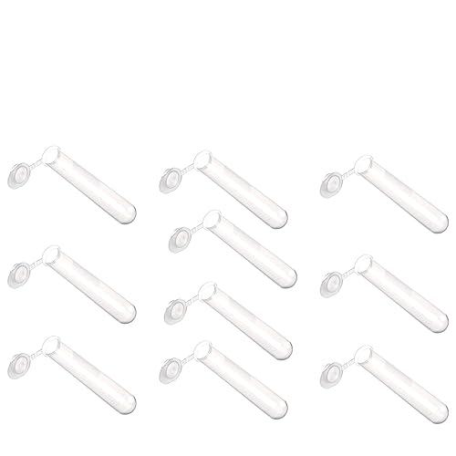 Miniatura 3 de Bettomshin 100 tubos de centrífuga de fondo redondo de 0.5 fl oz, con tapa a presión, mini tubos de ensayo de microcentrífuga de plástico
