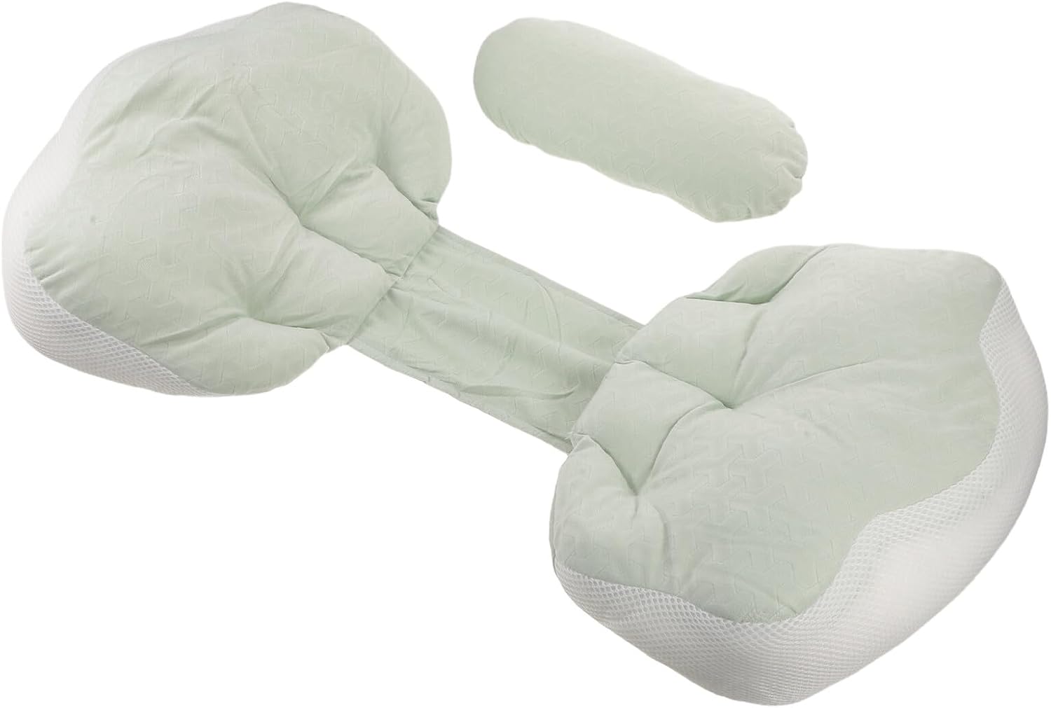 HANABASS Maternity Pillow for Pregnant Women Sleeping Pillow Back and Belly Support Adjustable Wedge Cushion Rest in Green