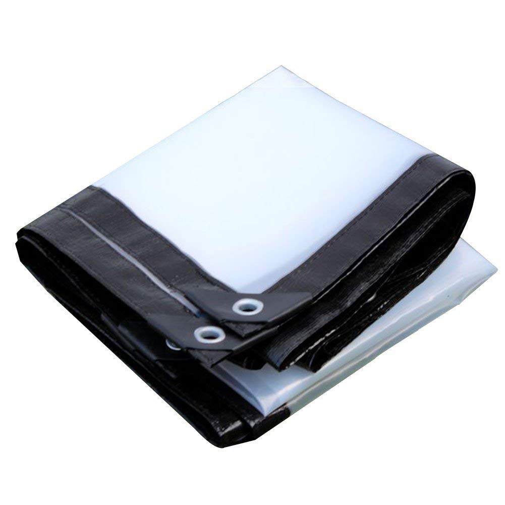 Tarp Lona Impermeable, Grande de Vidrio Transparente, Cubierta de Hoja de Suelo, Resistente, balcón, Planta, toldo, Tela de plástico Resistente a la Lluvia para jardín, Camping, Patio, 120 g