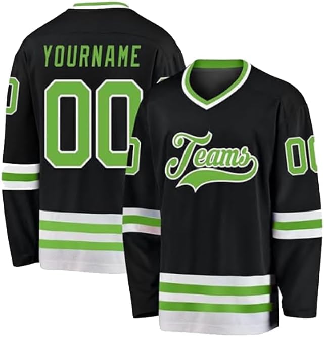 Custom Hockey Jersey Printed Stitched Personalized Name Number Logo Sports Hockey Long Sleeve for Men Women Youth