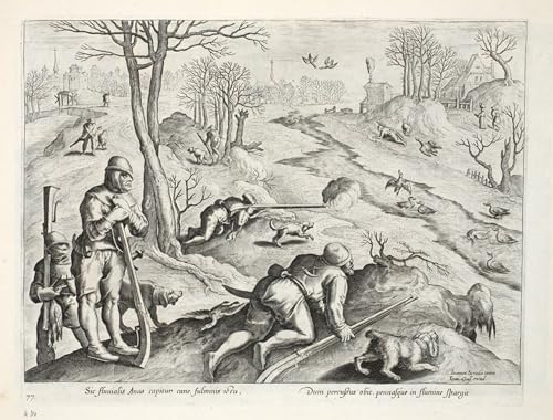 Póster Equus Germanus di Jan Van Der Straet: cuadro decorativo en lienzo de 60x90cm para pared