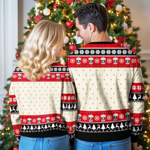 Image of 99TIMORO Raccoon Ugly Christmas Sweater for Men and Women, Holiday Pullover Novelty Crewneck Sweatshirt, Festive Outfit Gift