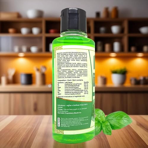 Image of Khadi Pure Herbal & Neem Tea Tree Basil Face Wash, Multicolor, 210 ml (Pack of 4)