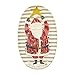Mud Pie Christmas Santa Star Platter, Multi, 16" x 10"