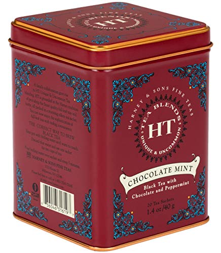 Harney & Sons Hot Tea, Chocolate Mint, 20 Count (pack Of 4)