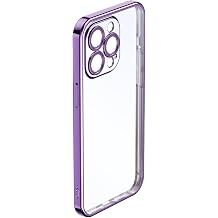 Rock iPhone 14 Pro ile Uyumlu Elektrokaplama Mat K l f, Mor