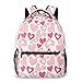 Produktbild Rucksack Männer Und Damen, Laptop Rucksäcke für 14 Zoll Notebook, Recht rosa Herz Madness Kinderrucksack Schulrucksack Daypack für Herren Frauen