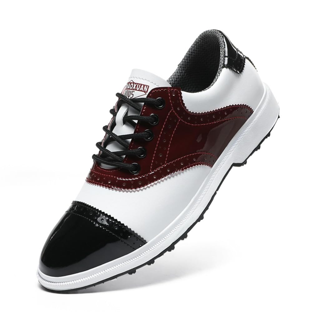 Scarpe da Golf, Scarpe da Uomo Stile Blocco, Antiscivolo e Resistente all'Usura