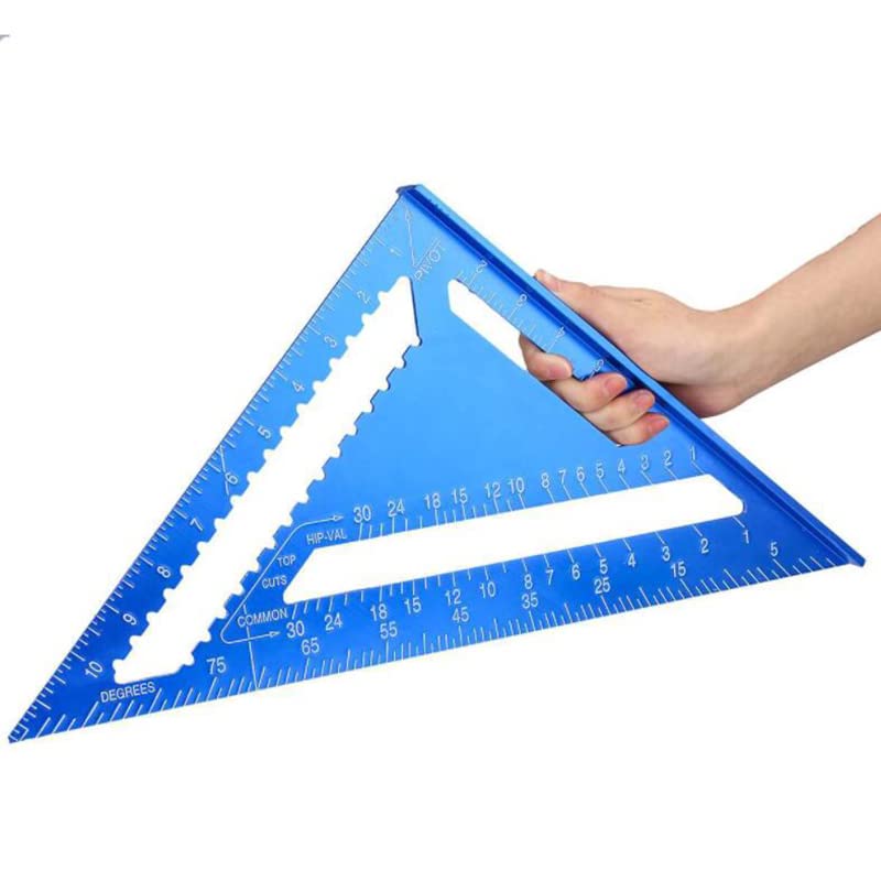 Regla de ángulo triángulo aluminio 12 pulgadas miniatura 1