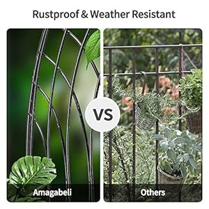 Amagabeli 2 pack large garden trellis for climbing plants 75 x 31 heavy duty rustproof black iron plant trellis for potted plants support tall wall metal trellis for rose vegetables cucumber gt05  urban country home decor