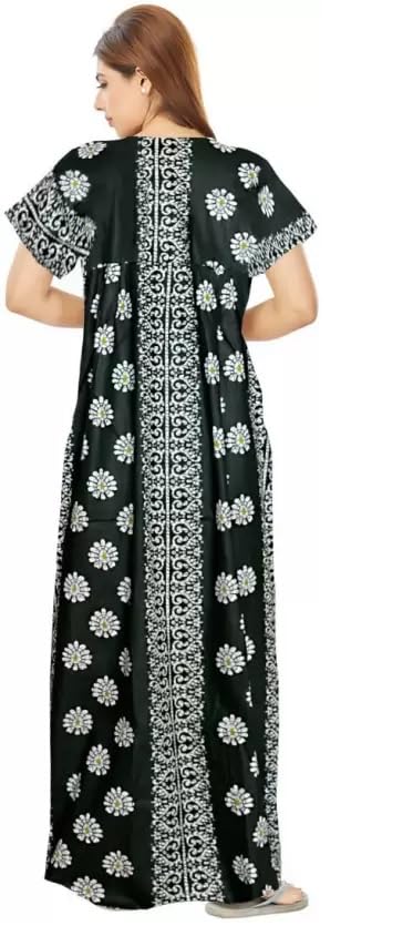 Image of WiWi Women's Cotton Maxi Nighty Gown (Pack of 2)