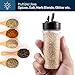 RoyalHouse 6 Pack 5.5 Oz Plastic Spice Jars with Black Cap, Clear and Safe Plastic Bottle Containers with Shaker Lids for Storing Spice, Herbs and Seasoning Powders, BPA Free, Made in USA