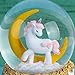 VECU Unicorn Snow Globe, 80 MM Automatic Snowfall Cartoon Moon Music Box Home Decoration for Girls Kids Granddaughters Babies Birthday Gift, Musical, Resin/Glass