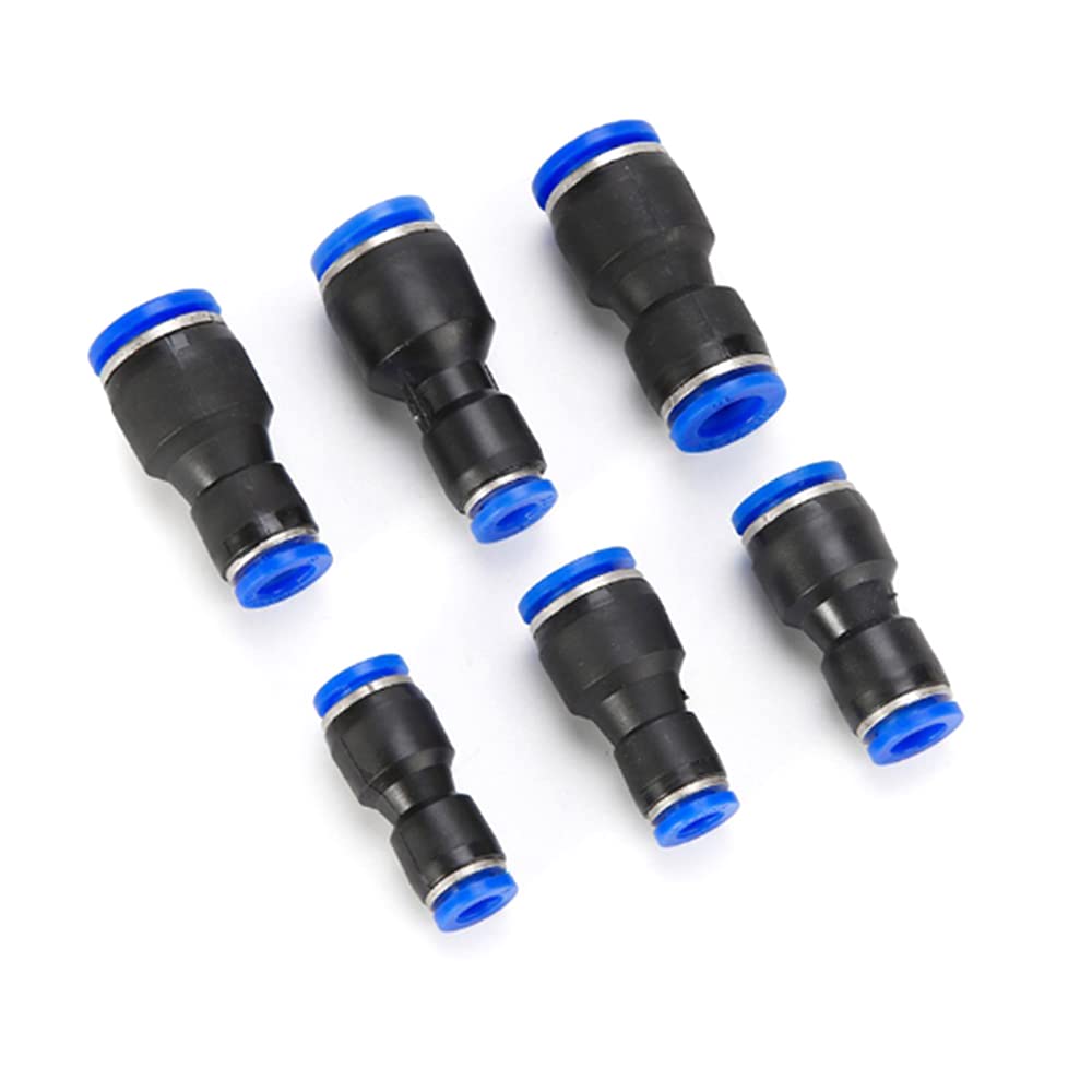 ezqnirk 1PCS Pneumatic Quick Fitting Cylinder Air Water Hose Straight Type Connector,PG 8-6mm