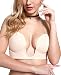 LamourLove Strapless Bra Push Up Bras For Women Deep U-Shaped Backless Bra For Dress Nude DD