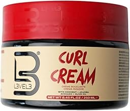 Level 3 Hydrating Curl Cream with Coconut Oil and Jojoba for Curly and Curly Hair, 250 ml, Pack of 1