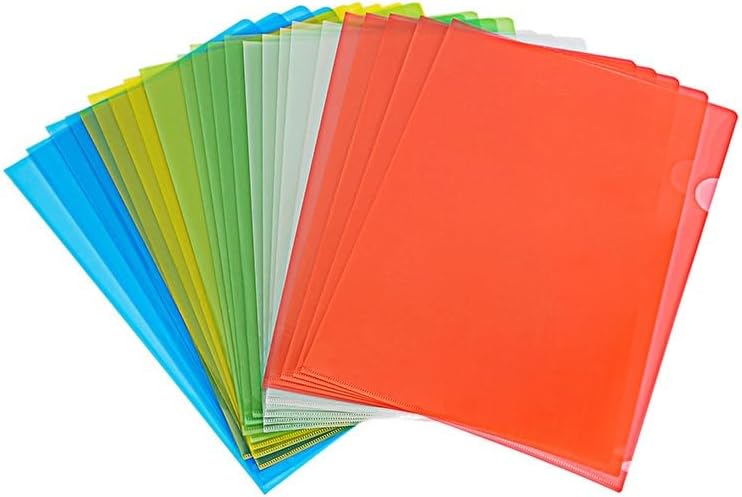 Amazon.com : KONIBN 30pcs Plastic Clear Document Folders Project ...