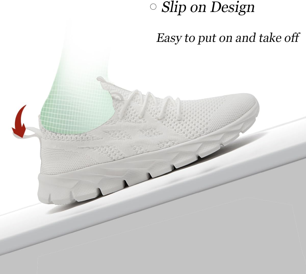DLWKIPV Mens Running Shoes Sneakers Non Slip Slip On Tennis Lightweight Athletic Cushioned Comfort for Walking Gym Fitness & Daily Training Leisure Sports
