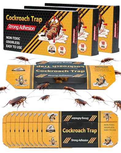 30 Trappole per Scarafaggi e Blatte Non Tossiche e Insapori, per Catturare ed Eliminare gli Insetti in Casa: Ideali per Cucina, Bagno, Camera da Letto, Ufficio e per Proteggere la Tua Famiglia