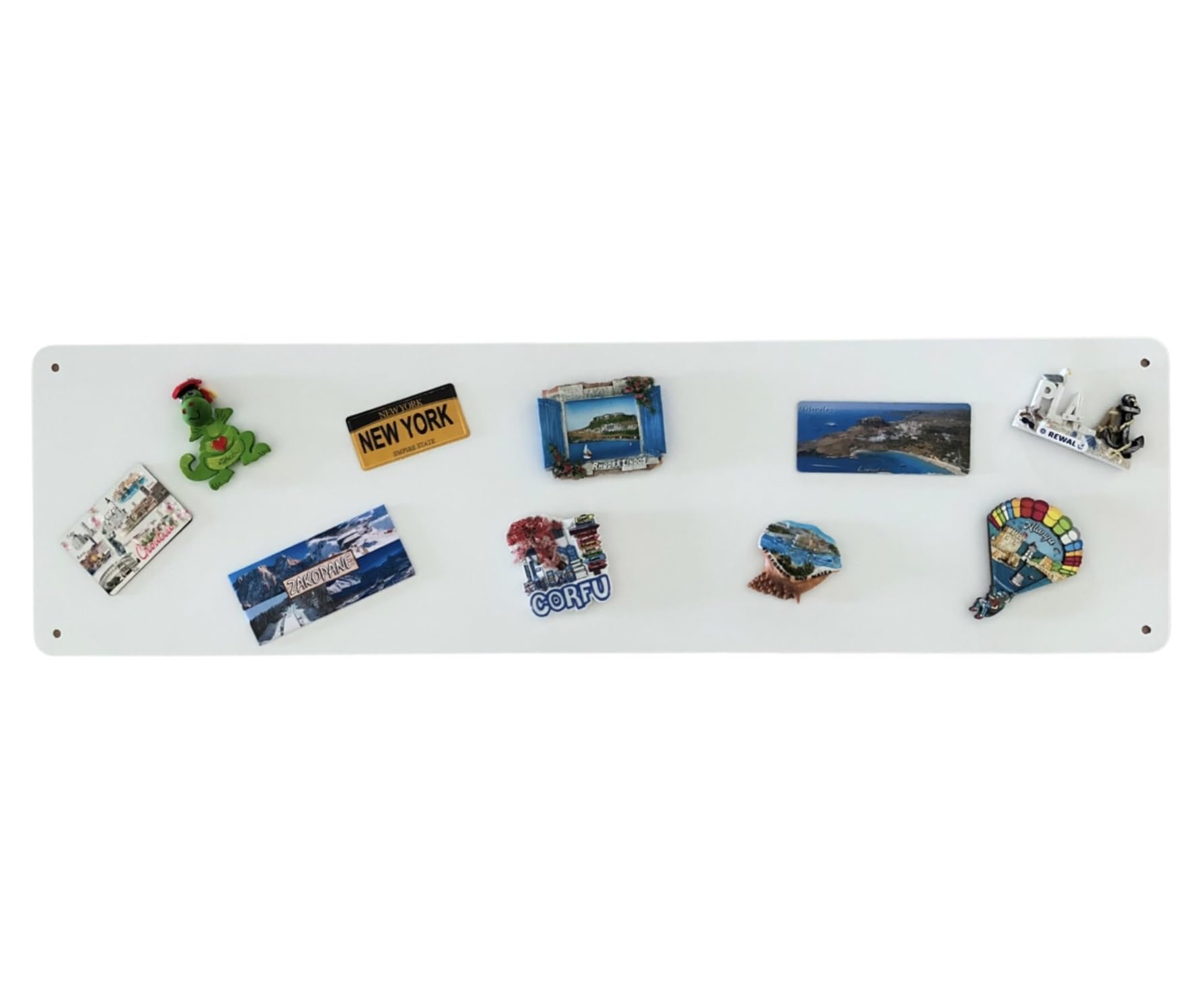Lavagna Magnetica da Parete in Acciaio Bianca 80x22 cm, White Memo-Board, Pannello Magnetico per Calamite, Lavagna da Cucina, Ufficio, Camera dei Bambini