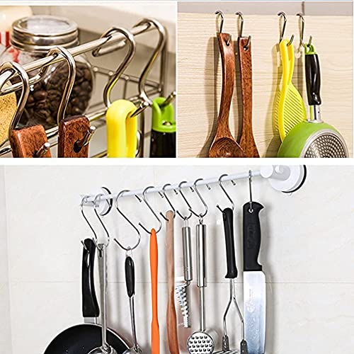 Baoswi 40 Pack Heavy Duty S Hooks S Shaped Hanging Hooks Large Hangers for Kitchen Bathroom, Bedroom and Office (Silver) - Image 4