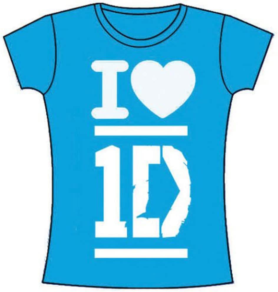 Official t-Shirt I Love 1D Blue (Medium)