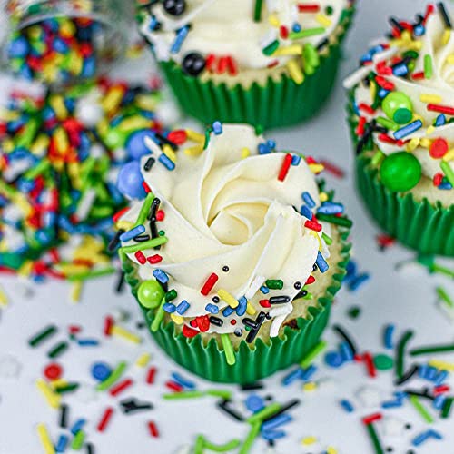 Superhero Sprinkles For Cake, Cookie, Cupcake Decorating, And Baking - Edible Super Hero Cake Decorations In Fun Colorful Sprinkles, Jimmies, Nonpareils, With Confetti Quin And Star Sprinkles #TOP2