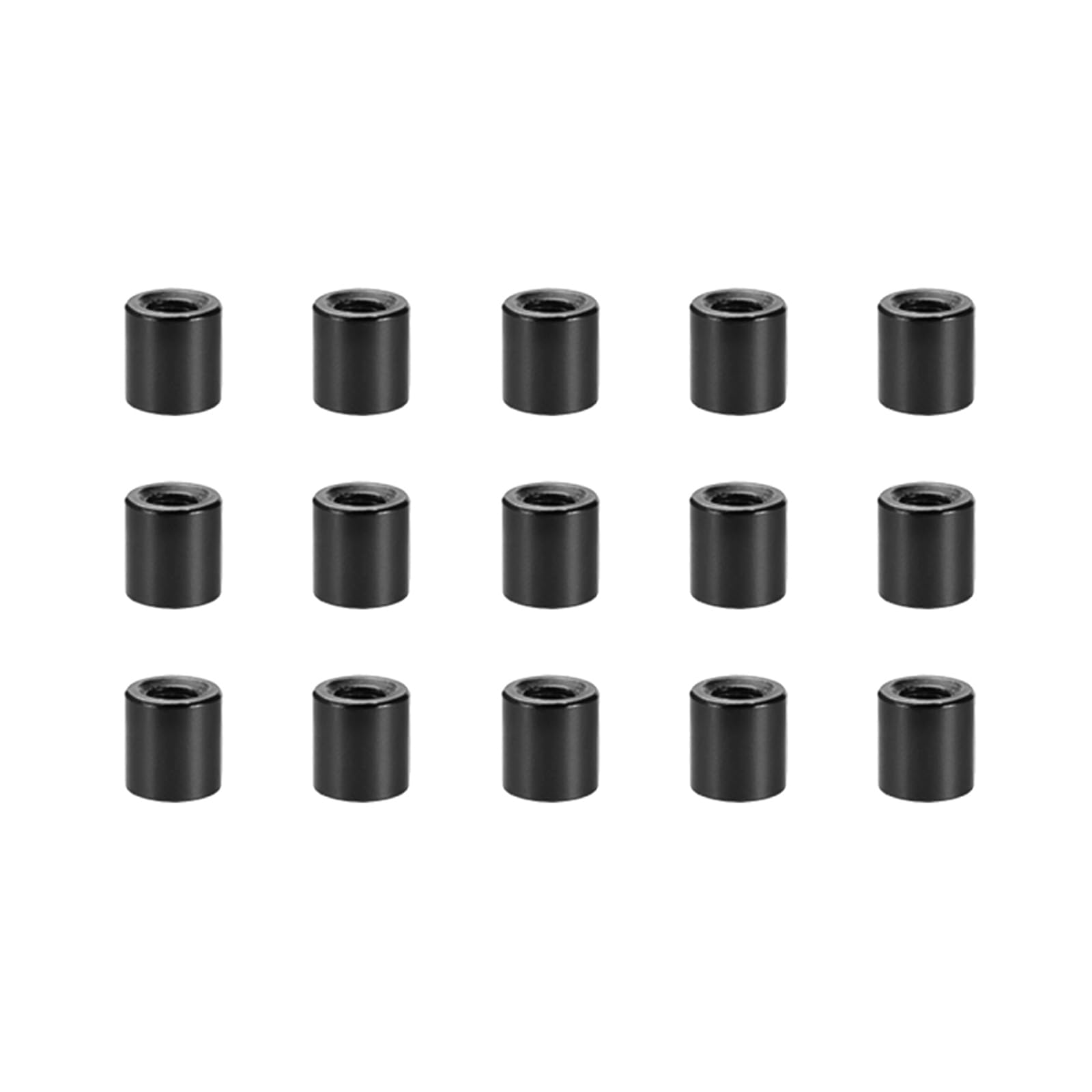 YOKIVE 15 Pcs Standoff Spacer, Aluminum Round Straight Spacer, Black, 6mm