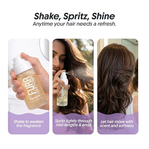 Image of FURR Patchouli Dew Hair Perfume | Long Lasting Fragrance with Frizz Control | Color Safe | Provides Shine & Smoothness | 50ml | Travel Friendly