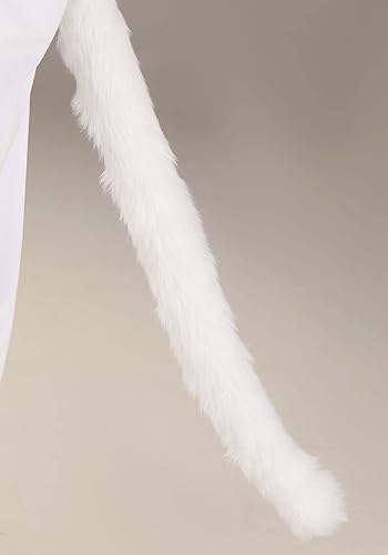 Miniatura 7 de Disfraz de gato blanco para niños overol con cola, tocado, fundas para zapatos y guantes