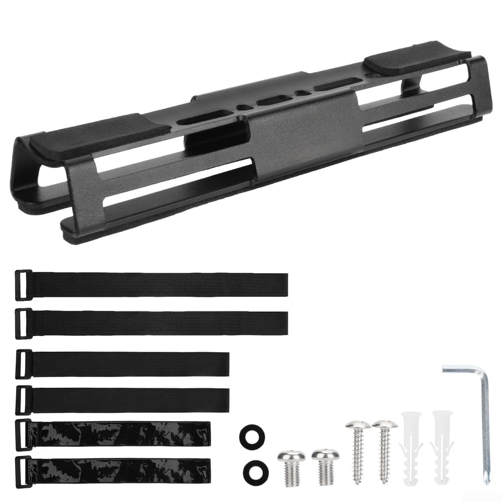 AIKEOU Metal Strap Mount for JBL Speakers: Adjustable Galvanized Steel & Nylon Wall Bracket with EVA Cushioning for XTREME, Charge, Flip Series - Black