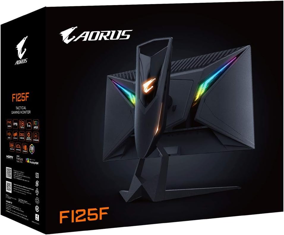 Gigabyte Aorus FI25F 62,2cm (24,5) FHD Gaming-Monitor HDMI/DP 240Hz 0,4ms HDR